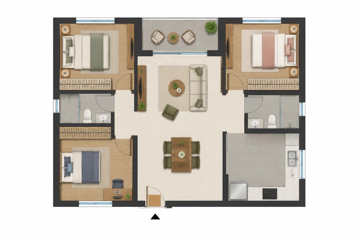 Sobha Hennur Floor Plans preview (blurred)