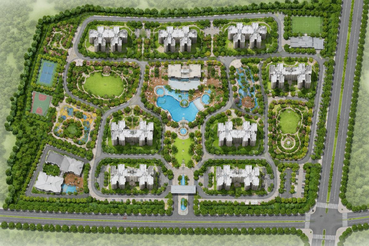 Sobha Hennur Master Plan preview (blurred)